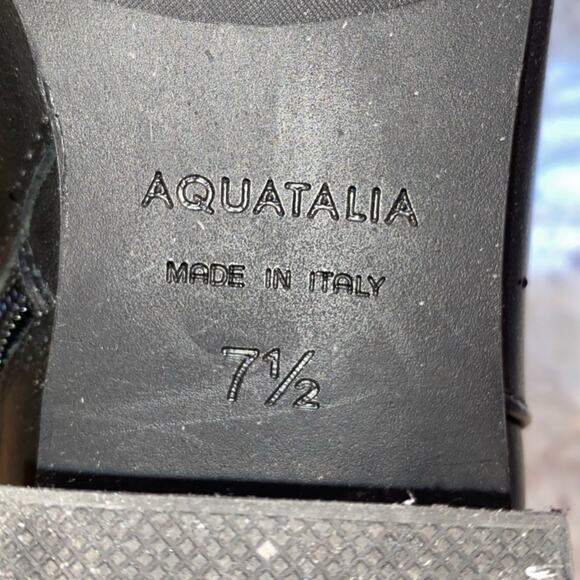 AQUATALIA $425 Fuoco Black Leather Italy Ankle Boot 7.5 EUC - Picture 8 of 16